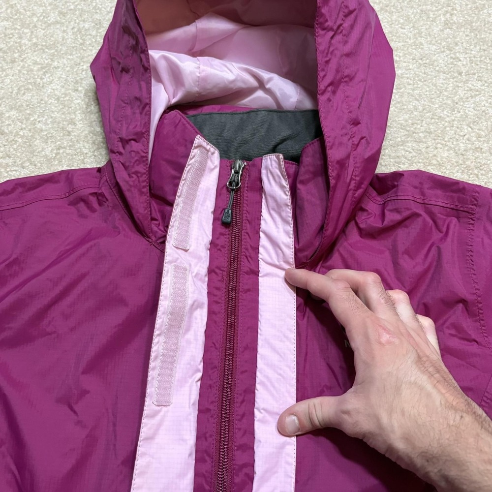 The North Face Jacket Womens Large Purple HyVent Hooded Waterproof Rain Shell - Picture 13 of 16